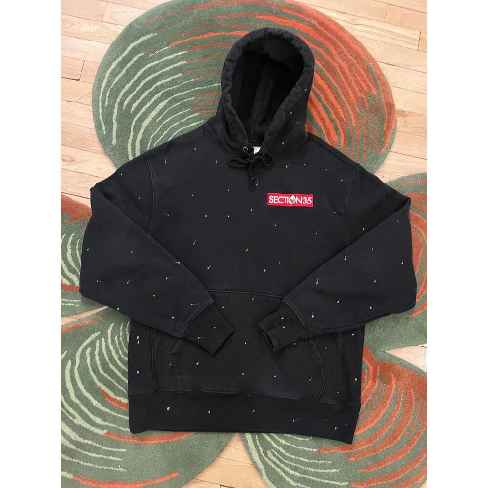 Section35 x Champion Reverse Weave Large Black Hoodie
